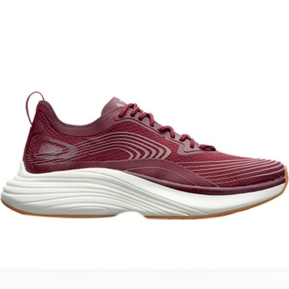 NIB! APL, Women's Streamline Athletic Shoe,Burgundy/Beachwood/Gum,Size 7.5, $320 - Picture 1 of 10